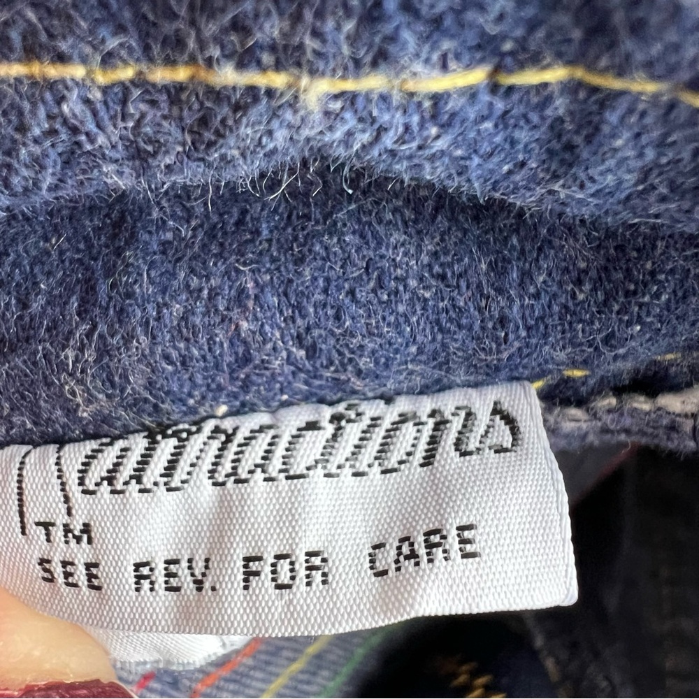 Vintage Rainbow Stitch High Rise Wide Leg Jeans - Picture 8 of 8